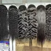 Parrucca in pizzo anteriore set di capelli lunghi phili dritti 4 * 4 Posiziona parrucca anteriore peli dritti lunghi 230816