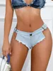 Dżinsy damskie seksowne streetwear niski wzrost dżinsów kobiety letnie krótkie spodnie Rave stroje plażowe klub potu dżin
