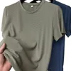 Herren T -Shirts Sommer Ice Seide Hochfarb hochwertige Kurzarm -T -Shirts atmungsaktives Mode T -Shirt Männliche Marke Kleidung 4xl 230815