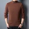 Men's Sweaters Turtleneck Sweater Men Solid Color Knitted Pullovers Fashion Slim Fit Casual Warm Pullover Knit 230815