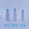 30G 50ML Plastic Sponge Applicator Bottles HDPE White Empty Roller On Bottle Tube With Blue Sponge Head Epmsu