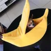 Casa de canetas de canetas Cama de gato de banana Cama de almofada de gato fofa e confortável