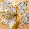 Decorative Flowers Artificial Flower Golden Christmas Realistic Indoor Outdoor Decor Fade-resistant Xmas Supply