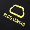 BLCG LENCIA UNISEX Летние футболки Womens Womens негабайтный тяжелый вес 100% хлопчатобумажная ткань тройной стежок плюс размер Tops Tees SM130274