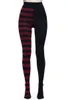 Leggings femininas fccexio listrado ioga feminina de ioga impressão estilo gótico tight long tlays casuais punk damas esportem altas altas elásticas de treino 230815