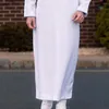 Etniska kläder muslimska mode islamiska män jubba thobes arabiska marockanska kaftan abaya vita långa kläder eid ramadan bönklänning blus