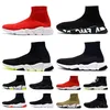 Designer di lusso Speed Trainer Scarpe casual Speeds 2.0 Uomo Donna Tripler S Paris Calzini Stivali Tutto Nero Bianco Blu Nastro chiaro Marrone Graffiti Vintage2