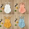 Kleidungssets Baby Sommer Kleidung Neugeborenes Baby Mädchen Niedliche Kleidung Strampler Baumwolle Solide Overall Bowknot Outfits Set Weich