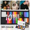 Body Paint 10 Colors Face Water Based Oil Painting Halloween Party Fancy Dress Beauty Makeup Tool wholesale body paint palette 230815