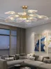 Ljuskronor modern minimalistisk lotusblad design hem dekoration gyllene ljus lyxig för matsalsbelysning fixturer