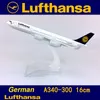 Aircraft Modle 16CM 1 400 Scale Air German Lufthansa Airplane Airbus 340 A340 Model W Base Alloy Aircraft Plane Collectible Display Toy Model 230816