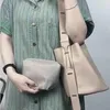 Evening Bags MS Large Woman Leather Bucket Bag Luxury TOGO Cowhide Crossbody Shoulder Tote Unique Designer Hobos Daily Black 2023