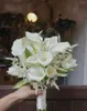 Wedding Flowers Whitney WB 51290 10 inch Bruid Flower Bouquet White Calla Lelies voor Ramo de Flores Artificiales