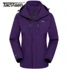 Damesjacks Tacvasen 3in1 Snow Ski Jacket Winterlagen Waterbestendige winddichte thermische warme wandeling Fleece Parka Windscheper 230815