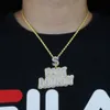 Hiphop snabba pengar brev hänge halsband smycken män rap stora hängsmycken