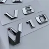 V6 V8 V10 V12 Letter Number Chrome Emblem Logo for Mercedes Benz C200 E300 Car Styling Fender Discharging Capacity Mark Sticker300T