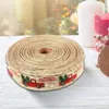 クリスマスデコレーション1ロールリボンエコーフレンドリーなお祝いのクリスマスツリーDIYホームデコレーションのためのDIYボウノット