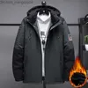 Mäns jackor Men Winter Jacket Huven Wool Warm Parka Men's Black Plush Coat Men's Large Coat 9xl Windproect Autumn Anorak Z230816