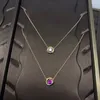 Luxury Pendant Necklace Designer Sparkling Zircon Crystal Charm Women's Choke Ring Fashion Wedding Love Jewelry non fading process Size 2.0