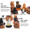 Garden Decorations 7 Pcs Retro Dining Table Desktop Halloween Decors Mini Resin Ghost Miniature Ornaments Tabletop Party Pumpkin