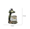 Decoratieve objecten Figurines Anime My Neighbor Totoro Resin Craft Desktop Student Penhouder Metaal Iron Bracket Stationery Pen Holder Accessoires Geschenk 230815