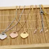 Fashion Chain Heart Pendant Necklaces Designers 3 Color 18k gold Titanium Steel Pendant Jewelry Accessories