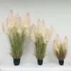 フェイクフローラルグリーンシミュレートされた花大きな人工植物viridiplantaeポッテドリードドライグラスホームガーデンデコレーション230815