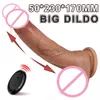 Dildos/Dongs 9-Zoll realistischer Dildo-Vibrator wiederaufladbares Silikon-Penis-Sexspielzeug für Frauen Fernbedienung G-Spot-Dildo mit 8 Schubmodus HKD230816