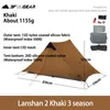 Tenten en schuilplaatsen Lanshan 2 3F UL Gear Persoon 1 Outdoor Ultralight Camping Tent 3 Seizoen 4 Professional 15d Silnylon Rodless 230815