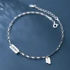 Anklets Trustdavis Minumalist 925 Sterling Silver Fashion Cletter Luckyanklets for Women's Valentine's Day Gifter Jewelry DA732 230816