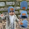 M610 Новые осенние зимние детские дети вязаные шляпа Мини Письмо Детские шапочки шапочки теплые шерстяные шляпы