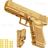 Metal Toy Gun Pistol med Bullet Toy Metal Model Education Model Kids Födelsegåvor Gift For Boy Girls Adults LDREN T230816