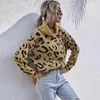 Camisola de suéteres femininos Sexy Leopard Sweater 2023 Autumn e inverno