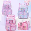 Backpacks Schoolbag Student Girls Children's Princess Refrigerator Door Backpack Spine Protector School Book Shoulder Bags 230816