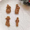 Baking Moulds 4pcs/set Cartoon Animal Cookie Mold 3D Biscuits Candy Tool Press Type Stamp Fondant Pastry Cutter Cake Decorating