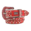 Cinturones Hot Girl Belt for Woman Designer Mirror Jakość Słynna regulowana diamentowa Man Pas Oryginalna skórzana szerokość 3,8 cm luksurys BB krystalicznie różowe czerwone złote pasy