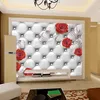 Wallpapers Wholesale Red Rose Soft Bag 3d Wall Po Murals Wallpaper For TV Background Living Room Mural Fresco Sticker