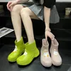 Buty deszczowe kaczki deszczowe kreskówki botki deszczowe kobiety średniej długości lekkie wodoodporne buty damskie gumowe buty przeciwpoślizgowe botki 230815
