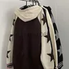 Męskie swetry Koreańska moda męska męska gwiazda z kapturem jesień zimowy sweter Y2K Streetwear Vintage Men Cardigans Płaszcze Bluza Swatery J230806