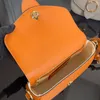 Orijinal deri crossbody çanta kadın tasarımcı omuz çantaları moda lüks el çantası çanta turuncu totes marka çantası eşarp cazibesi yüksek kalite çapraz gövde kayışları