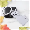 Keychains lanyards mode sier vergulde creatief model kat sleutelhanger veelzijdige metalen sleutel ring keten drop levering accessoires dholw