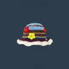 ワイドブリムハットバケツ帽子日本のレトロくぼみ花の手編みの漁師の帽子女性秋と冬の甘くてファッショナブルなカジュアルバケツボブキャップ230816