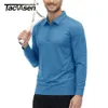 Polo da uomo TACVASEN Magliette a maniche lunghe ad asciugatura rapida Assorbimento dell'umidità Magliette sportive traspiranti Magliette da golf casual Top 230825