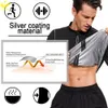 Midja mage shaper lazawg sauja jacka för män viktminskning topp svett fett brinnande fitness sportkläder långa ärmar bantning tunn gym kropp shaper 230815