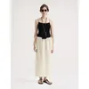 Kvinnors tvåstycksbyxor Spring 23 Serie's Silk Linen Blend Fashion Shirt Casual Dress Summer Short Sleeve Designer's Style 230815