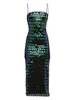 Basic Casual Dresses Spaghetti Strap Sleeveless Sexy Sling Cocktail Dres Shiny Sparkle Sequin Skinny Backless Formal Party 230816