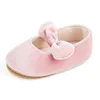 Primeiro Walkers Baywell Baby Princess sapatos infantis algodão arco de borracha não deslizante Sapato de caminhada de borracha não deslizante