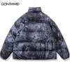 Mäns ner parkas hiphop reversibel jacka män parka streetwear vinter tjock varm punk gotisk överdimensionerad kappa harajuku fashon casual utomhus 230815