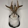 Dekorative Objekte Figuren Antlers Kaninchenkopf Statue Home Dekoration 3d abstrakte Skulptur Wandhänge Dekor Tierstatuen Wohnzimmer Wandwerk Kunsthandwerk 230815