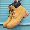 new oversized walking shoes for mens work boots yellow boots big toe leather boots beach boots couple fashion designer style